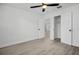 Freshly renovated bedroom with open closet and an open doorway leading to the house at 4000 Grove S St, St Petersburg, FL 33705