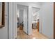 Hallway view with doorway entrances into additional rooms with tile flooring at 4120 Tyndale Dr, Brandon, FL 33511
