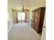 Bedroom with neutral carpet and large wardrobe at 4214 Foxboro Dr, New Port Richey, FL 34653