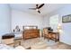 Bright office with hardwood floors, a ceiling fan, and ample natural light at 445 Arch Ridge Loop, Seffner, FL 33584