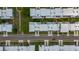 Aerial view of the neighborhood, highlighting the tidy streetscape and manicured lawns at 602 Mindy Dr, Largo, FL 33771