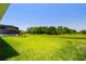 Lush green backyard with pond view, offering a serene outdoor living space for relaxation and entertainment at 6126 Hidden Branch Dr, Apollo Beach, FL 33572