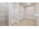 Spacious walk-in closet with built-in shelving and wood-look floors at 6126 Hidden Branch Dr, Apollo Beach, FL 33572