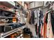 Organized walk-in closet with shelving and hanging space for ample storage at 8203 Kirkwood Dr, Tampa, FL 33634