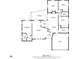 Detailed floor plan showcasing the layout of a 3-bedroom home with living spaces, kitchen, and attached garage at 1142 Lancer Ln, Tarpon Springs, FL 34689