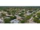 Beautiful aerial view of a residential neighborhood with mature trees and well-maintained homes at 1408 Michigan Ave, Palm Harbor, FL 34683