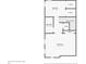 Second floor plan showing bedrooms and bath with stairs leading down to the home's main level at 1416 Via Verdi Dr, Palm Harbor, FL 34683
