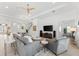 Comfortable living room featuring neutral tones, modern furnishings, and ample natural light at 1416 Via Verdi Dr, Palm Harbor, FL 34683