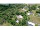 Aerial view of a home with lush tree coverage and well-maintained landscaping at 1931 Jaudon Rd, Dover, FL 33527