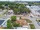 This is an aerial view showcasing the neighborhood, with tree-lined streets and homes with private driveways at 3324 W Saint Joseph St, Tampa, FL 33607