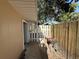 Private backyard with a white picket fence and space for outdoor entertaining, perfect for enjoying the outdoors at 3762 18Th S Ter, St Petersburg, FL 33711