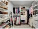 Organized walk-in closet with shelves, hanging rods, and ample space for shoes and clothing at 5043 White Chicory Dr, Apollo Beach, FL 33572