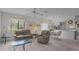 Cozy living room showcasing neutral tones, comfortable seating and a spacious layout with plenty of natural light at 7535 Greystone Dr, Hudson, FL 34667