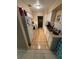 Functional kitchen with white cabinets, ample counter space, and tile flooring at 7620 32Nd S Ave, Tampa, FL 33619
