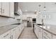 Bright kitchen with stainless steel appliances, granite countertops, and modern white cabinets at 8421 Ivy Stark Blvd, Wesley Chapel, FL 33545