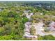 Aerial shot of an idyllic neighborhood with well-kept homes, mature trees, and community amenities at 9473 N Forest Hills Pl, Tampa, FL 33612