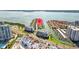 Stunning aerial view of waterfront homes with boat docks and bay access at 101 Marina Del Rey Ct, Clearwater, FL 33767