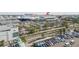 Aerial view of harbor featuring cruise ships docked near the terminal and sprawling parking lots at 101 N 12Th St # 400, Tampa, FL 33602