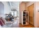 Cozy living area featuring modern furnishings, industrial ceilings, and a window view at 101 N 12Th St # 400, Tampa, FL 33602