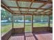 Relaxing screened porch with a wooden floor and protective screens for comfort at 1019 Lakeside Dr, Seffner, FL 33584