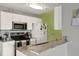 Well-equipped kitchen with modern appliances, white cabinets, and beautiful countertop at 10265 Gandy N Blvd # 906, St Petersburg, FL 33702
