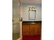 Bathroom featuring a shower with white subway tiles and an updated vanity, providing a relaxing retreat at 10775 Glen Ellen Dr, Tampa, FL 33624