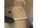 The shower has a white shower base and a drain with an adjustable shower head at 12720 Jan St, San Antonio, FL 33576