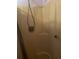 The shower has a mounted shower head with an adjustable shower head at 12720 Jan St, San Antonio, FL 33576