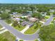 Aerial view of a neighborhood showcasing well-maintained homes with mature trees and landscaping at 1322 Byron Dr, Clearwater, FL 33756