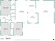 Floorplan showing layout of bedrooms, kitchen, living room, and garage at 1322 Byron Dr, Clearwater, FL 33756