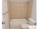 Standard bathroom featuring a tiled shower-tub combo and toilet at 1400 Gandy N Blvd # 1705, St Petersburg, FL 33702