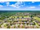 Beautiful aerial view of homes in a golf community with lush landscaping and mature trees at 23325 Abercorn Ln, Land O Lakes, FL 34639