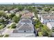 Bird's-eye view of a community featuring modern homes with dark roofs and well-kept lawns in a suburban area at 307 S Arrawana Ave # 100, Tampa, FL 33609