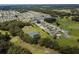 Beautiful aerial view of a well-maintained community, featuring tennis courts and manicured green spaces at 36901 Tara Ave, Zephyrhills, FL 33542