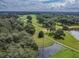 Scenic aerial view of the golf course and surrounding natural landscape with mature trees and water features at 36901 Tara Ave, Zephyrhills, FL 33542