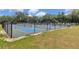Community pickleball courts fully fenced in with green grass surrounding at 36901 Tara Ave, Zephyrhills, FL 33542