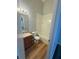Bathroom featuring a shower-tub combo and neutral colored paint at 6025 Osprey Lake Cir, Riverview, FL 33578