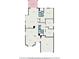 Detailed floor plan showcasing the layout of the home, including bedrooms, bathrooms, and living spaces at 6118 Becklin Pl, Riverview, FL 33578