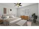Serene primary bedroom featuring modern decor, natural light, and comfortable furnishings at 6471 109Th N Ter, Pinellas Park, FL 33782