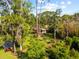 Private estate with a cozy picnic area and a lush lawn, surrounded by trees at 8011 N Mobley Rd, Odessa, FL 33556