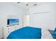Bedroom with ceiling fan, window, closet, dresser and carpet at 10111 Tuscan Sun Ave, Riverview, FL 33578