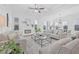 Spacious living room with a fireplace, coffered ceilings, and ample seating; ideal for entertaining guests at 135 Commonwealth N Ct, St Petersburg, FL 33716