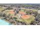 Aerial shot of well-maintained baseball fields, showcasing the community's sports facilities at 15922 Fishhawk Creek Ln, Lithia, FL 33547