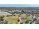 Aerial view of well-maintained baseball fields, ideal for community sports and recreation at 15922 Fishhawk Creek Ln, Lithia, FL 33547