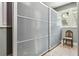 Modern closet space featuring sliding doors and natural light at 2511 W Morrison Ave, Tampa, FL 33629