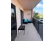 This beautiful balcony offers comfortable seating at 51 Island Way # 309, Clearwater Beach, FL 33767