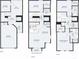 Detailed floor plan showcasing the layout of this three-story home's bedrooms, kitchen, and living spaces at 5529 White Marlin Ct, New Port Richey, FL 34652