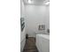Carpeted staircase with white railings and wall art at 5529 White Marlin Ct, New Port Richey, FL 34652