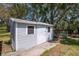 View of the storage shed, a practical addition to the property with easy access at 6226 Florence St, Gibsonton, FL 33534