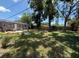 Spacious backyard with mature trees and a patio area at 6741 4Th Ave N, St Petersburg, FL 33710